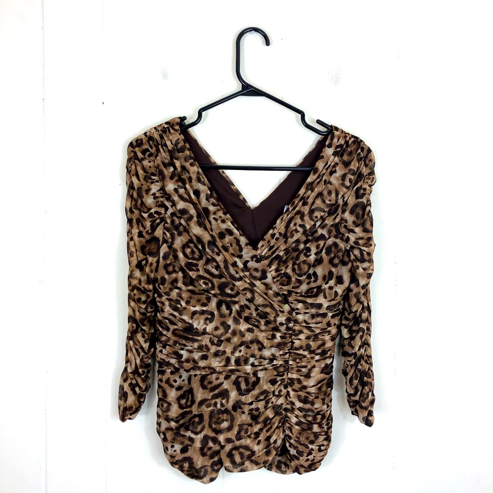 NWT‎ Vintage Joseph Ribkoff Leopard Print Blouse